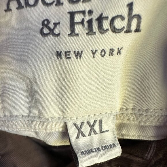 abercrombie & fitch distressed brown striped long sleeved shirt - Picture 3 of 3